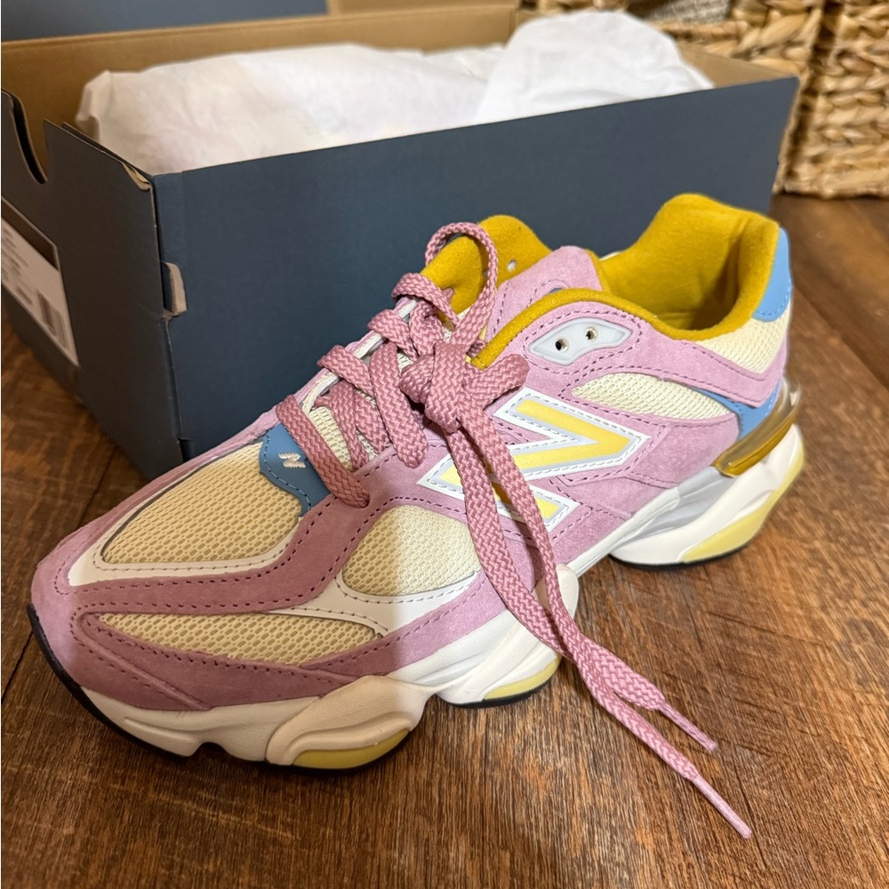 New Balance 9060 Pink Yellow & Blue Sneakers